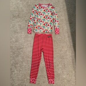 Festive Matilda Jane Christmas girls Pajama set - Red and Pink